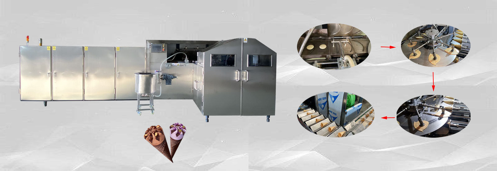 ποιότητας μηχανή ψησίματος κώνων παγωτού εργοστάσιο