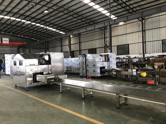 Καλή τιμή. Δύο αυτόματη μηχανή 3.37kw 380V κώνων παγωτού χάλυβα 7kg/H λεκέδων χρώματος σε απευθείας σύνδεση