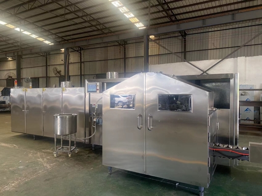 έλεγχος PLC μηχανών 2000pcs/H ψησίματος κώνων παγωτού 165mm