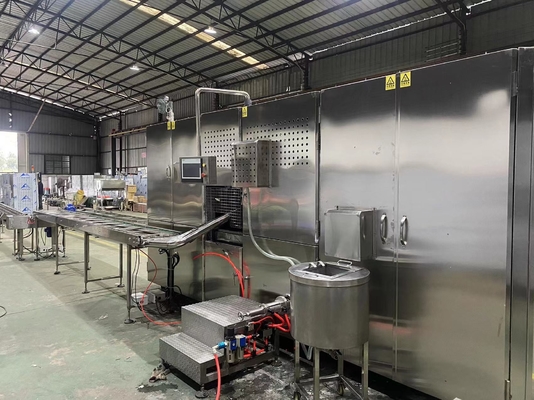 Κώνος βαφλών 2.25KW 12000pcs/H που καθιστά το PLC μηχανών ελεγχόμενο