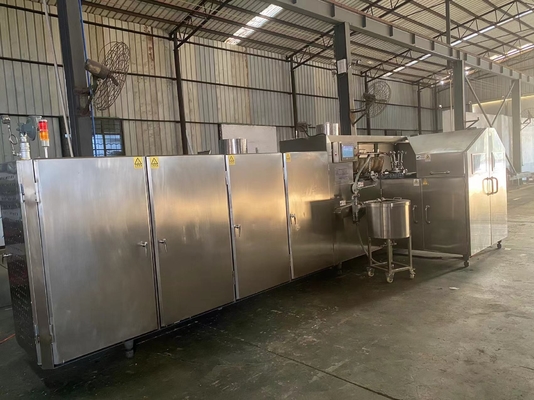 Αυτόματη μηχανή κώνων παγωτού Σνάιντερ 2500pcs/h για τον κάλαμο ακατέργαστης ζάχαρης εύκολο να λειτουργήσει